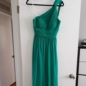 Donna Morgan One-Shoulder Floor Length Dress. Sz4